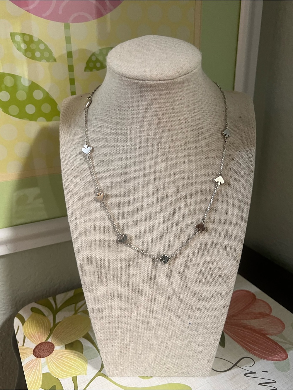 NWT Kate Spade Spot The Spade Metal Scatter Necklace #KSNK